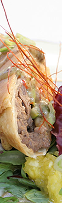 Selection of the dinner menu
